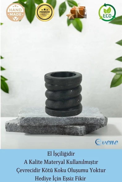 Evene Dekoratif Mumluk Tealight Mumluk Şamdan Mumluk 3 Lü Şamdan Model 27 - Resim 8