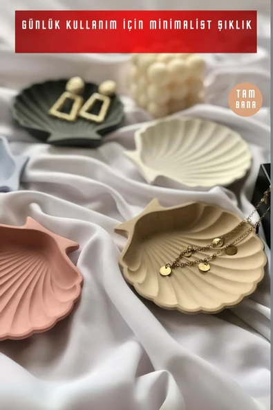 tambana Sunumluk Takı Tabağı Dekoratif Tepsi Obje Seti 5 Parça Model 25 - 2