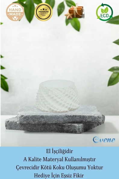 Evene Dekoratif Mumluk Tealight Mumluk Şamdan Mumluk 3 Lü Şamdan Model 40 - Resim 8