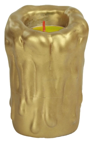 Evene Altın Mumluk Şamdan Tealight Mum Uyumlu Büyük Erimiş Mum Model