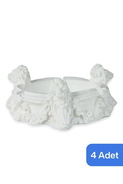 Evene Küllük Beyaz Kül Tablası Dekoratif Küllük 4 Adet Model 7 ürün görseli 1