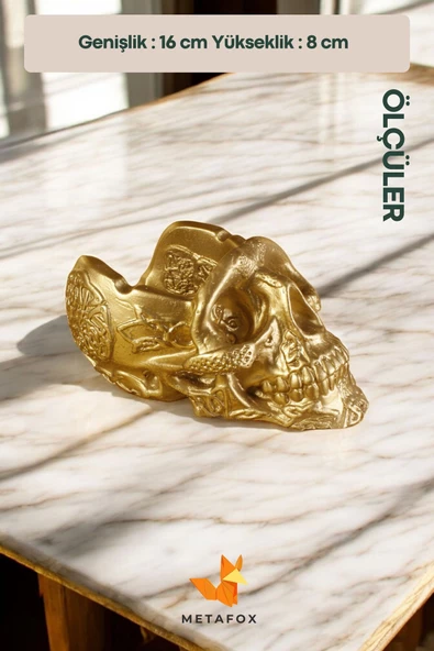 METAFOX Küllük Kül Tablası Sigara Küllüğü Altın Renk Model 8 - Resim 4