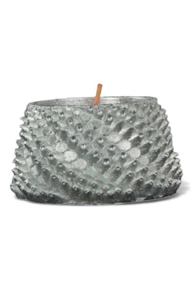 Evene Gümüş Mumluk Şamdan Tealight Ve Ince Mum Uyumlu Ejderha Yumurtası Model ürün görseli 1