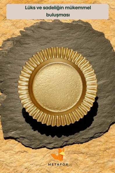 METAFOX Küllük Kül Tablası Sigara Küllüğü Altın Renk Model 5 - Resim 3