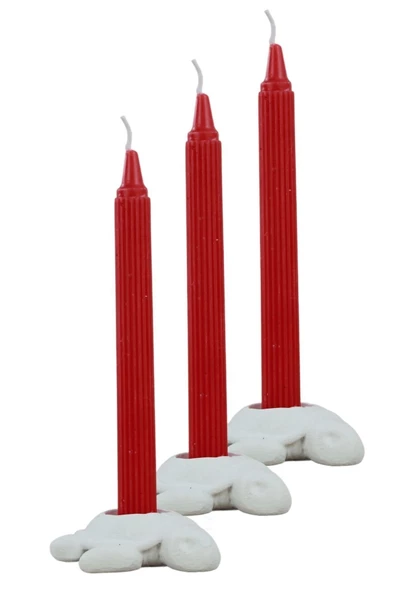 Evene Dekoratif Mumluk Tealight Mumluk Şamdan Mumluk 3 Lü Şamdan Model 41