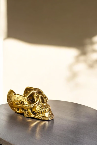 Evene Küllük Altın Eskitme Kül Tablası Dekoratif Küllük Model 8 ürün görseli 1