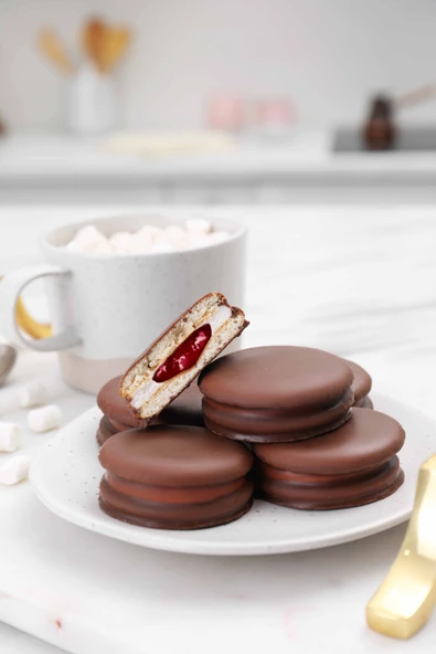 Elvan Holiday Vişneli Sandviç Bisküvi 30 Gr. 24 lü (1 Paket) - Resim 5