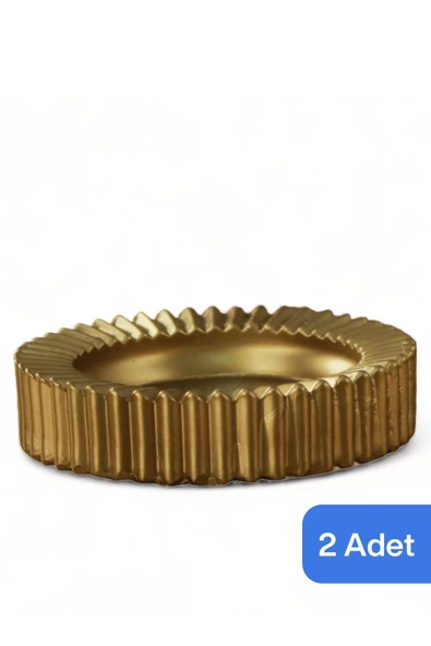 Evene Küllük Altın Kül Tablası Dekoratif Küllük 2 Adet Model 5 ürün görseli 1