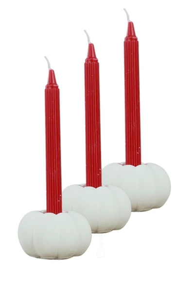 Evene Dekoratif Mumluk Tealight Mumluk Şamdan Mumluk 3 Lü Şamdan Model 34