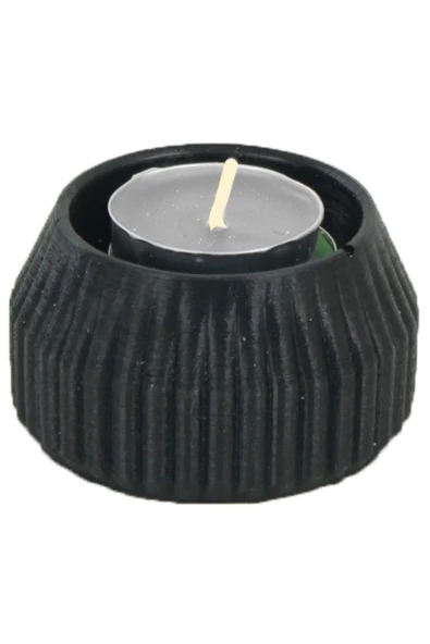 Stein Kohle Şamdanlık Dekoratif Şamdan Mumluk Tealight Mumluk Model 38