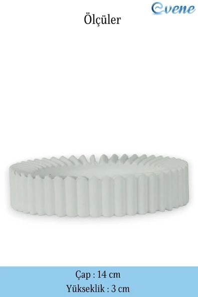 Evene Küllük Beyaz Kül Tablası Dekoratif Küllük 4 Adet Model 5 - Resim 2