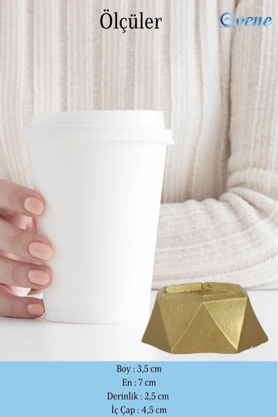 Evene Dekoratif Mumluk Tealight Mumluk Şamdan Mumluk 3 Lü Şamdan Model 36 - Resim 2