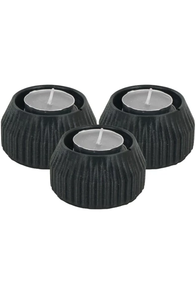 Evene Dekoratif Mumluk Tealight Mumluk Şamdan Mumluk 3 Lü Şamdan Model 38