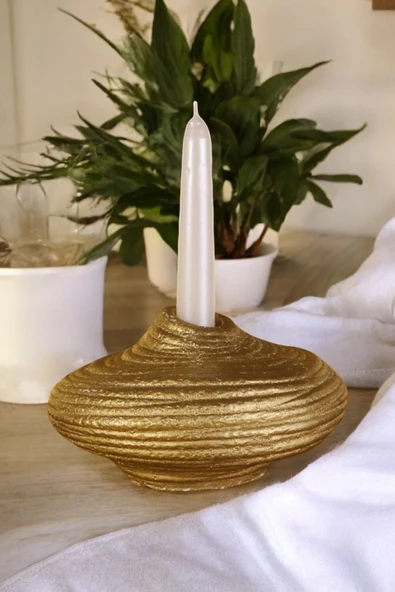 Fonnava Şamdan Mumluk Dekoratif Mumluk Tealight Mumluk Altın Renk Model 42 ürün görseli 1