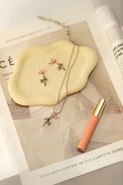 tambana Fildişi Sunumluk Takı Tabağı Dekoratif Tepsi Obje Ev Dekorasyon Model 18 ürün görseli 1