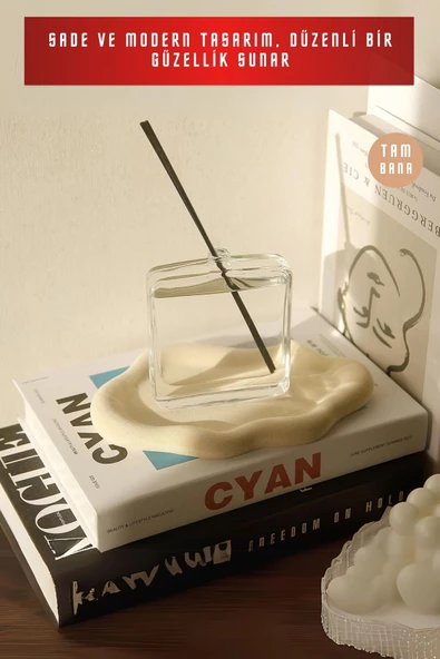 tambana Fildişi Sunumluk Takı Tabağı Dekoratif Tepsi Obje Ev Dekorasyon Model 18 - Resim 4