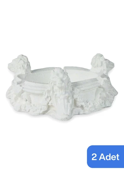 Evene Küllük Beyaz Kül Tablası Dekoratif Küllük 2 Adet Model 7 ürün görseli 1