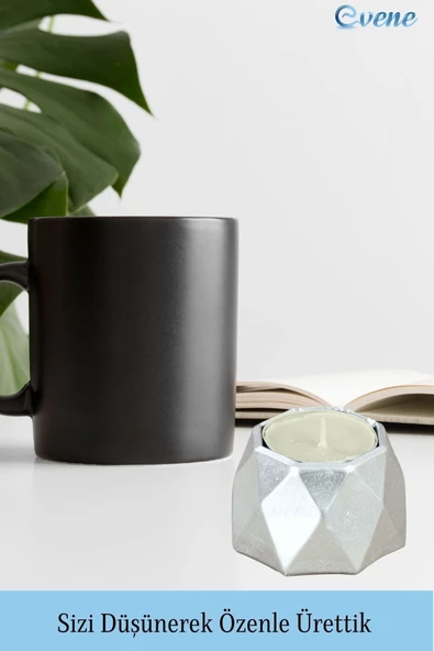 Evene Dekoratif Mumluk Tealight Mumluk Şamdan Mumluk 3 Lü Şamdan Model 35 - 3