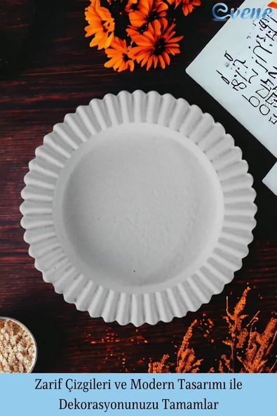 Evene Küllük Beyaz Kül Tablası Dekoratif Küllük Model 5 - Resim 4