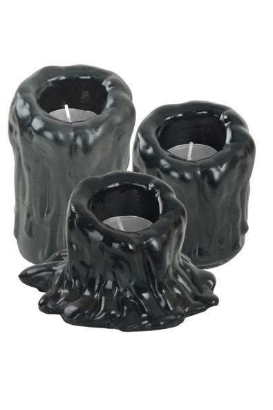 Evene Dekoratif Mumluk Tealight Mumluk Şamdan Mumluk 3 Lü Şamdan Model 43 ürün görseli 1