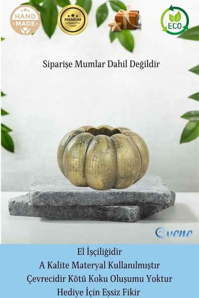 Evene Dekoratif Mumluk Tealight Mumluk Şamdan Mumluk 3 Lü Şamdan Model 34 - 8