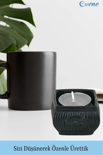 Evene Dekoratif Mumluk Tealight Mumluk Şamdan Mumluk 3 Lü Şamdan Model 28 - 3