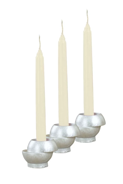 Evene Dekoratif Mumluk Tealight Mumluk Şamdan Mumluk 3 Lü Şamdan Model 25 ürün görseli 1