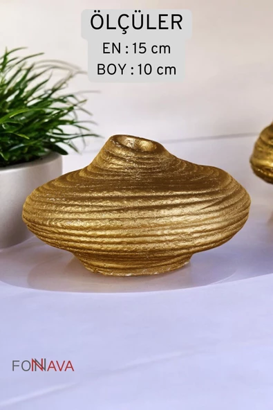 Fonnava Şamdan Mumluk Dekoratif Mumluk Tealight Mumluk Altın Renk Model 42 - Resim 5