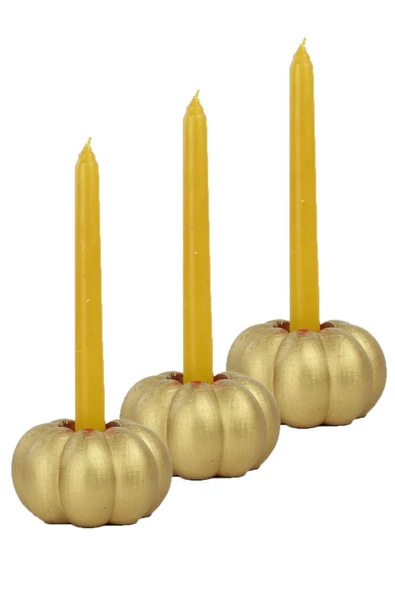 Evene Dekoratif Mumluk Tealight Mumluk Şamdan Mumluk 3 Lü Şamdan Model 34 ürün görseli 1