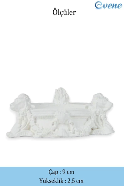 Evene Küllük Beyaz Kül Tablası Dekoratif Küllük Model 7 - Resim 2