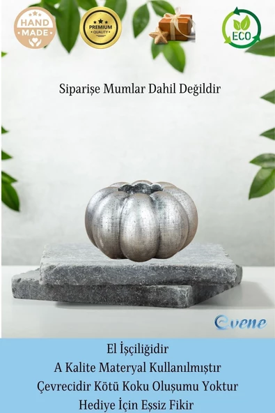 Evene Dekoratif Mumluk Tealight Mumluk Şamdan Mumluk 3 Lü Şamdan Model 34 - 8