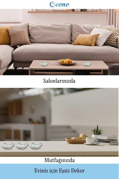 Evene Gümüş Mumluk Şamdan Tealight Mum Uyumlu Deniz Kabuğu Model - Resim 3