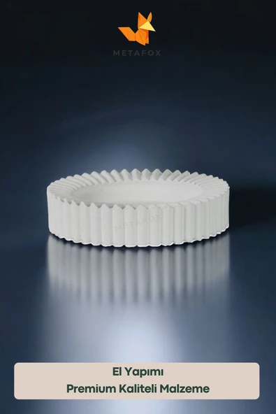 METAFOX Küllük Kül Tablası Sigara Küllüğü Beyaz Model 5 - Resim 2