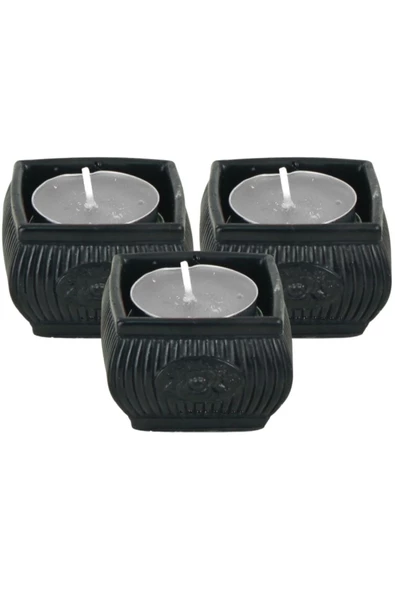 Evene Dekoratif Mumluk Tealight Mumluk Şamdan Mumluk 3 Lü Şamdan Model 28