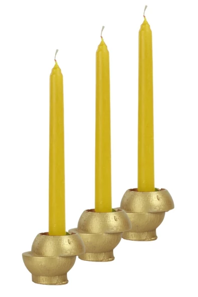 Evene Dekoratif Mumluk Tealight Mumluk Şamdan Mumluk 3 Lü Şamdan Model 25