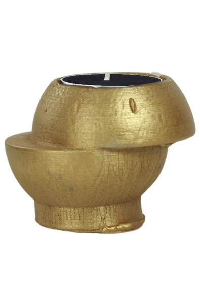 Stein Kohle Şamdanlık Dekoratif Şamdan Mumluk Tealight Mumluk Model 25 ürün görseli 1