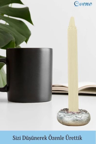 Evene Dekoratif Mumluk Tealight Mumluk Şamdan Mumluk 3 Lü Şamdan Model 33 - 3