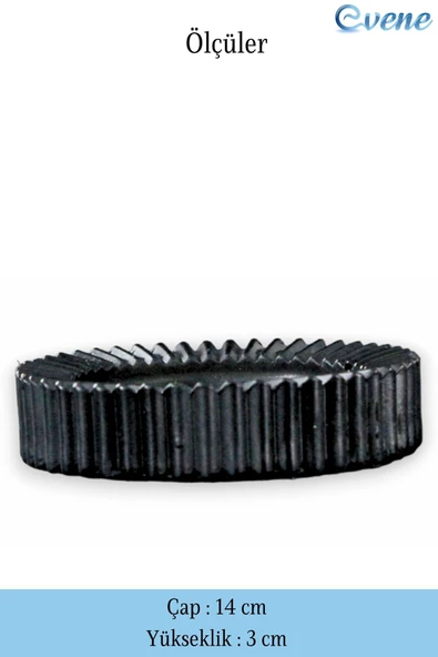 Evene Küllük Siyah Kül Tablası Dekoratif Küllük 2 Adet Model 5 - Resim 2