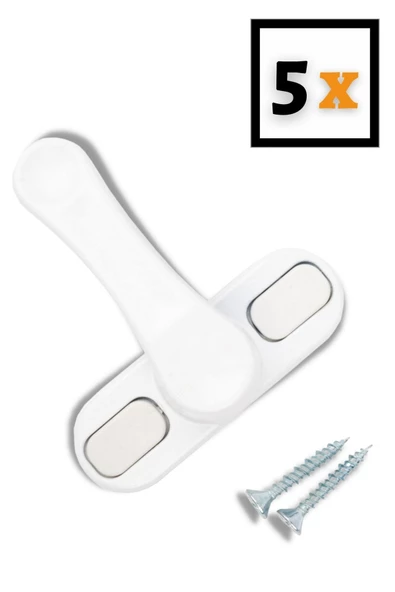 Viselia Pencere Emniyet Kilidi Çocuk Hırsız Kilidi Çekmeli Metal 5 Adet ürün görseli 1