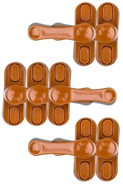 Viselia Pencere Kilidi Pimapen Kilidi Pencere Çocuk Kilidi Pencere Emniyet Kilidi Açık Kahve 7 Adet ürün görseli 1