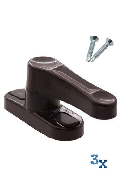 Evene Pencere Çocuk Kilit Pencere Kilidi Cam Kilidi Emniyet Çocuk Kilit Kapı Mandalı 3 Adet Koyu Kahve ürün görseli 1