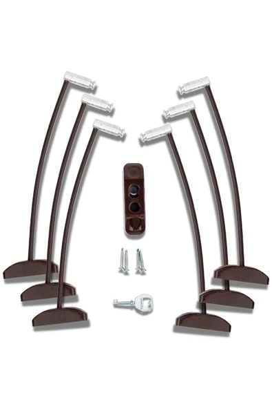 Evene Pimapen Kapı Kilidi Pimapen Pencere Kilidi Pencere Emniyet Kilidi Zincirli Kilit 6 Adet Koyu Kahve ürün görseli 1