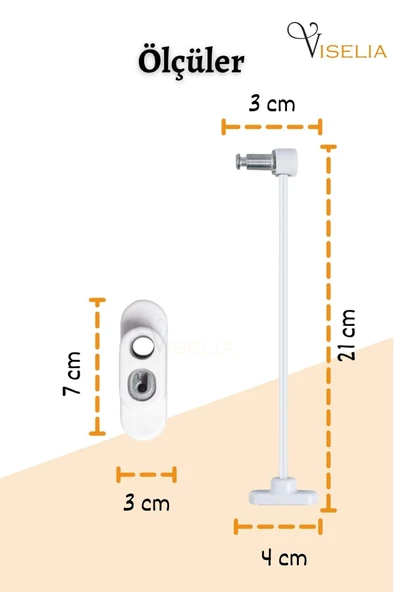 Viselia Pimapen Kilidi Pvc Emniyet Kilidi Çocuk Hırsız Kilidi Halatlı Pvc 8 Adet - Resim 2