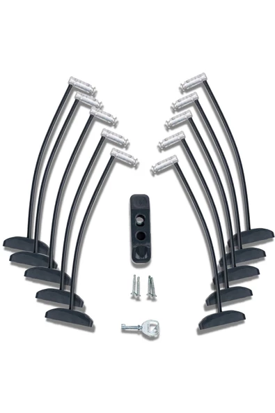 Evene Antrasit Pencere Kilidi 10 Adet Halatlı Çocuk Güvenlik Emniyet Hırsız Pimapen Pvc Kapı Bebek Kilit