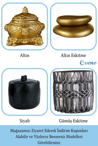 Evene Takı Düzenleyici Takı Organizeri Makyaj Kutusu Mücevher Kutusu Altın Renk Model 13 - 7