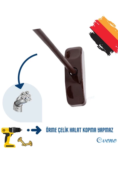 Evene Pimapen Kapı Kilidi Pimapen Pencere Kilidi Pencere Emniyet Kilidi Zincirli Kilit 6 Adet Koyu Kahve - Resim 2