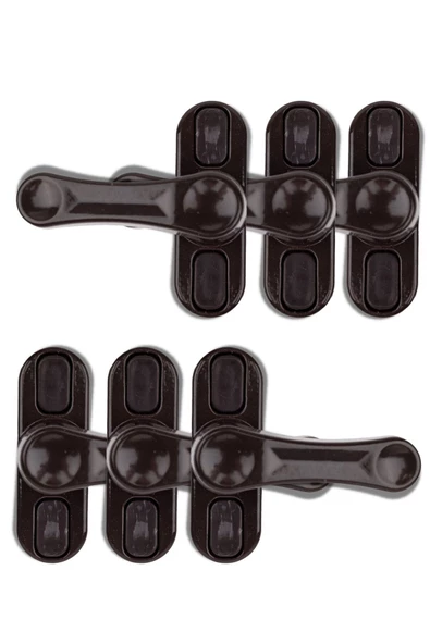 Viselia Pencere Kilidi Pimapen Kilidi Pencere Çocuk Kilidi Pencere Emniyet Kilidi Koyu Kahve 6 Adet