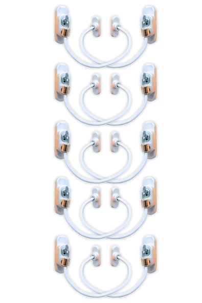 Viselia Anahtarlı Çelik Halatlı Pencere Çocuk Kilidi Çocuk Emniyet Kilidi 10 Adet Beyaz ürün görseli 1