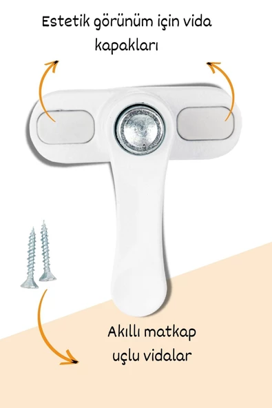 Viselia Pimapen Kilidi Pvc Emniyet Kilidi Güvenlik Kilit Düğmeli Pencere Kilit - 4