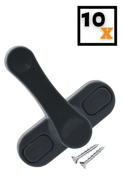 Viselia Antrasit Pencere Emniyet Kilidi 10 Adet Çocuk Hırsız Kilidi Çekmeli Metal Kilit ürün görseli 1